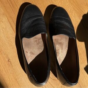 Vionic‎ Willa II Black Leather Loafers Flats Orthotic Support Women's Size 7